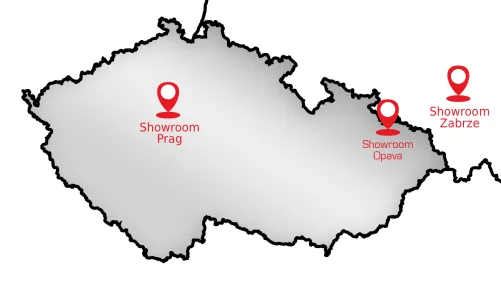 FANTECH Europe – Karte mit Showrooms
