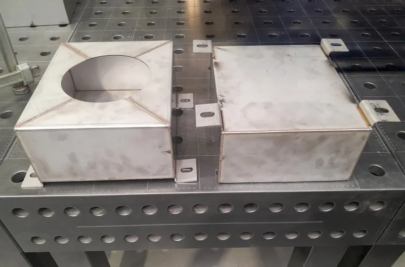 Stainless steel distribution cabinet fully welded with the FANTECH LWG 4.0 EXPERT laser welder